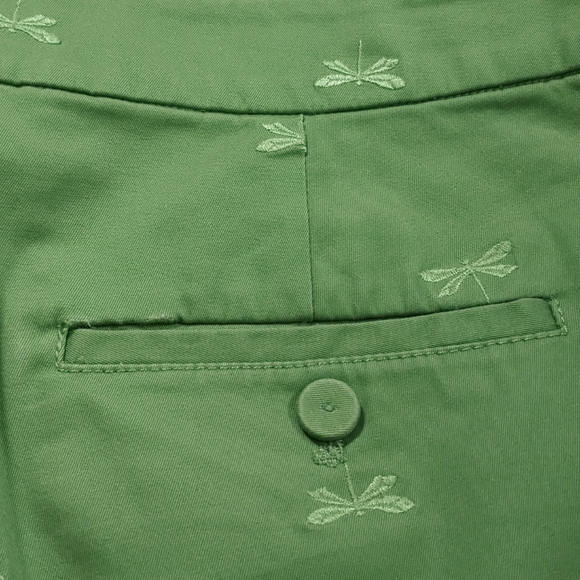 Talbot's Dragonfly Embroidered Bermuda Shorts Size 6 - Picture 6 of 6